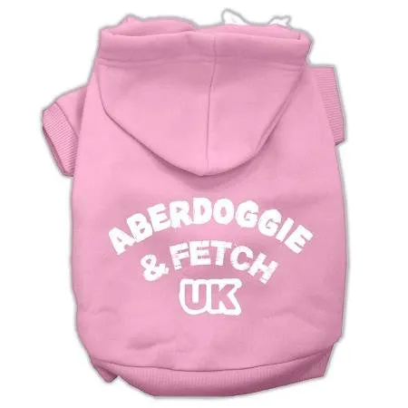 Aberdoggie Uk Screenprint Pet Hoodies Light Pink Size Med (12)