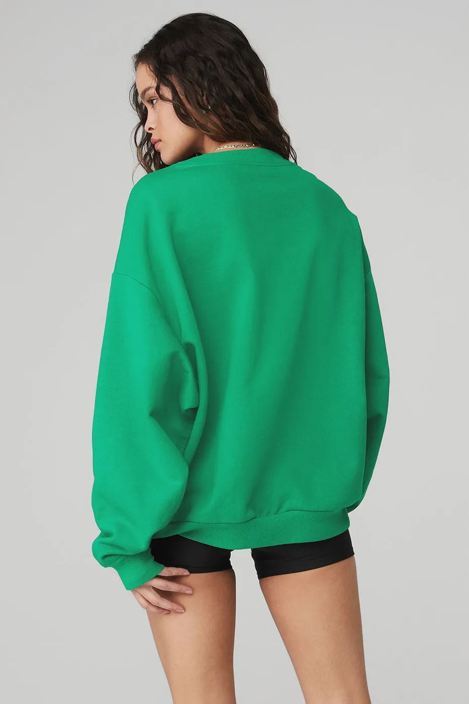 Accolade Crew Neck Pullover - Green Emerald