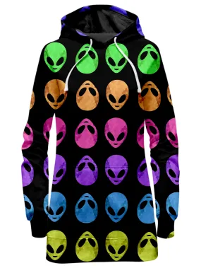 Alien Pattern Hoodie Dress