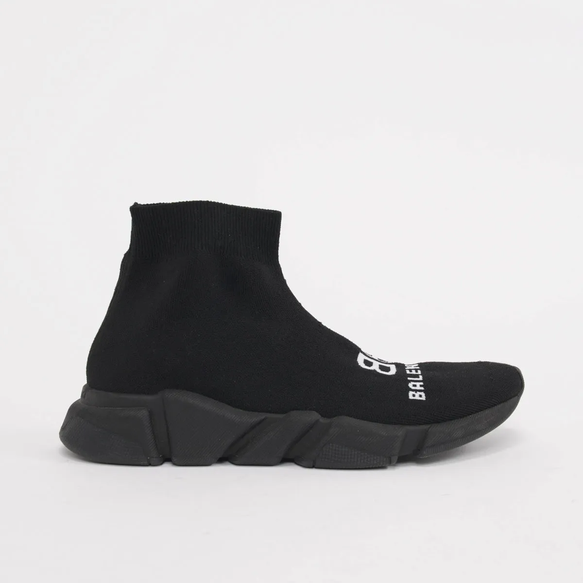 Balenciaga Black Stretch Knit Speed Sock Sneakers 41