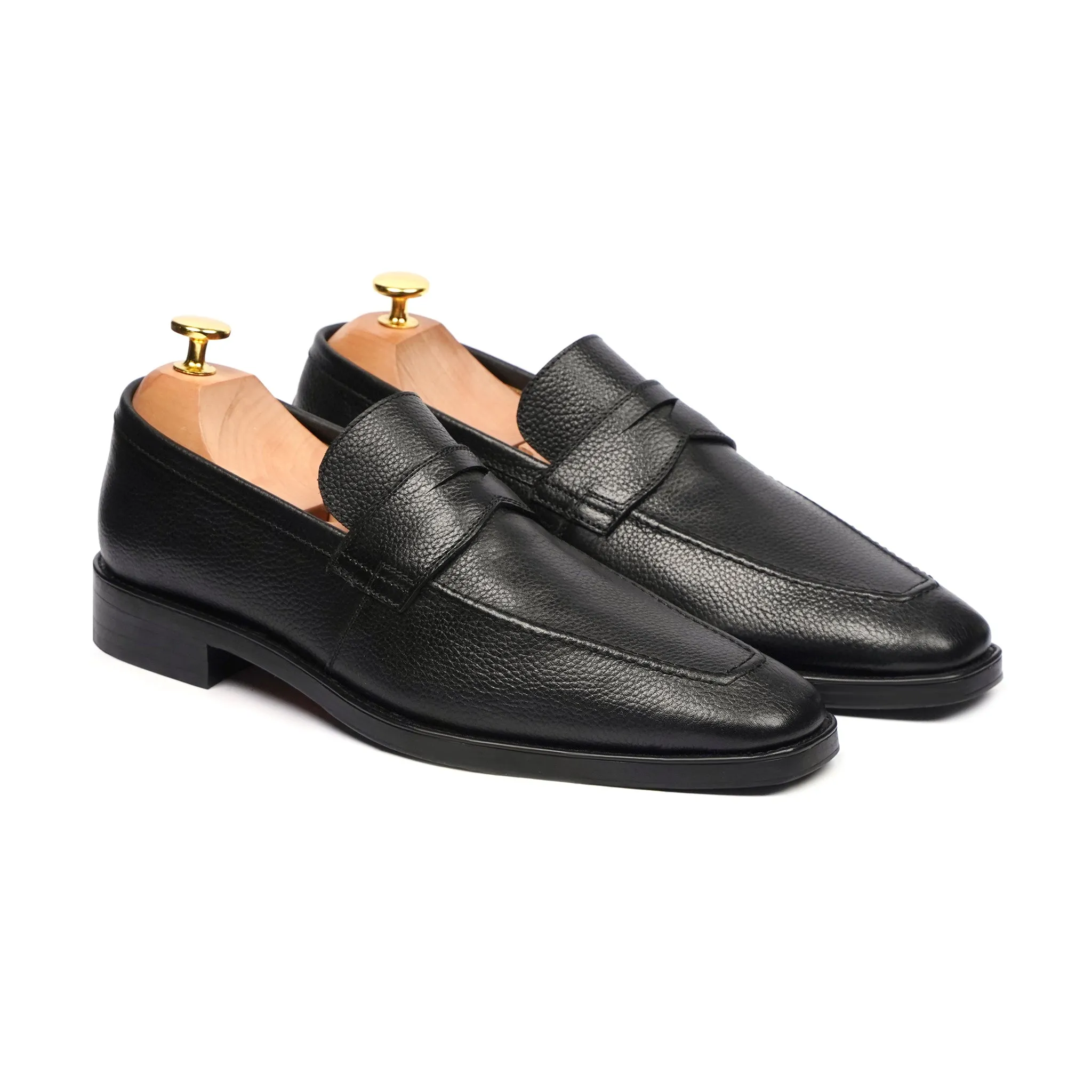 Blitzer - Men's Black Pebble Grain Leather Loafer