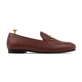 Byron - Men's Oxblood Pebble Grain Leather Loafer