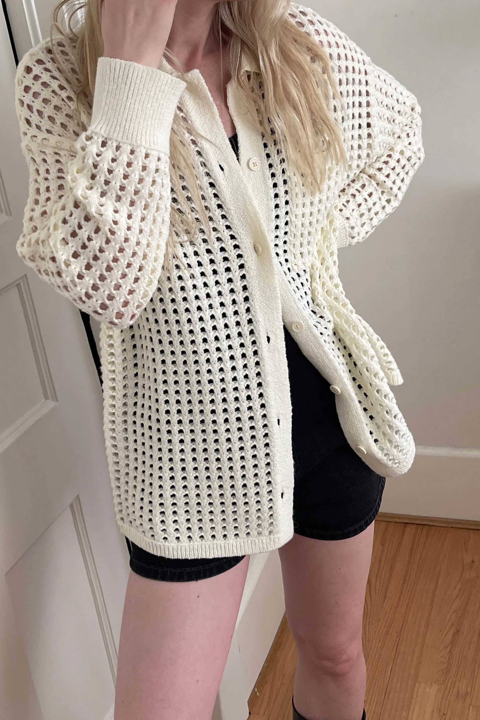 CROCHET COLLARED COVERUP