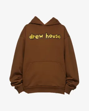 DREW HOUSE CARTOON FONT HOODIE BROWN