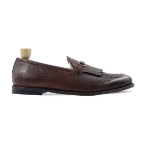 Hiroshi - Men's Dark Brown Pebble Grain Leather Loafer