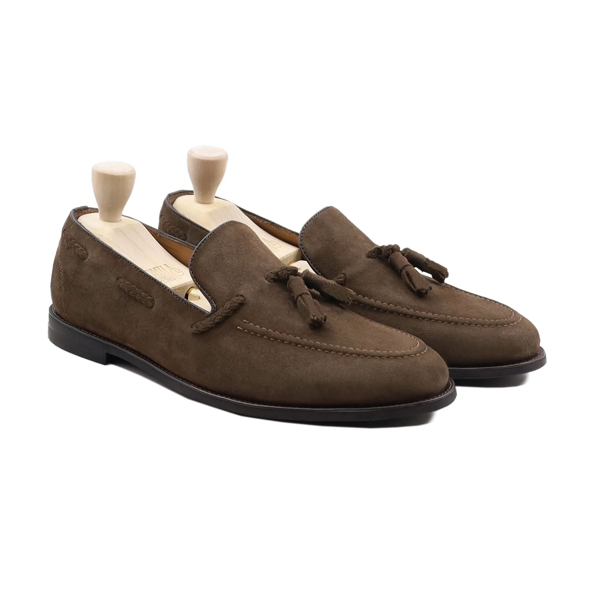 Huntle - Men's Brown Kid Suede Loafer