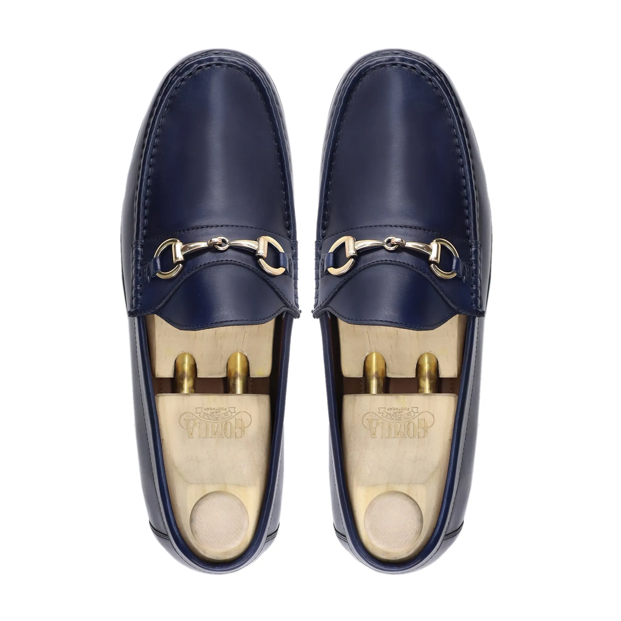 Lazaria - Men's Dark Blue Calf Leather Loafer