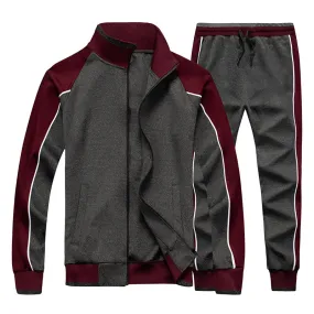 Men's Autumn Cardigan Hoodies Jacket Joggers Two-Piece Set