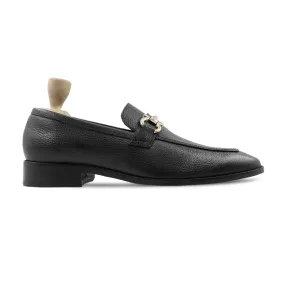 Naper - Men's Black Pebble Grain Leather Loafer