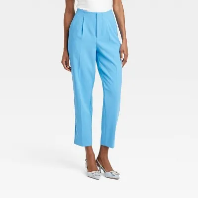 New - A New Day Women's Tapered High Rise Ankle Length Tailored Trousers