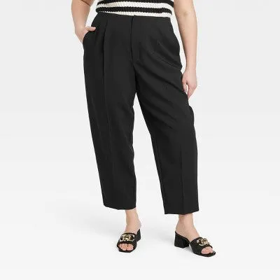 New - A New Day Women's Tapered High Rise Ankle Length Tailored Trousers