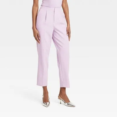 New - A New Day Women's Tapered High Rise Ankle Length Tailored Trousers