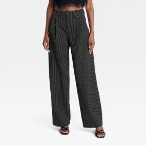 New - A New Day Women's Wide Leg Relaxed High Rise Baggy Wide Leg Trousers