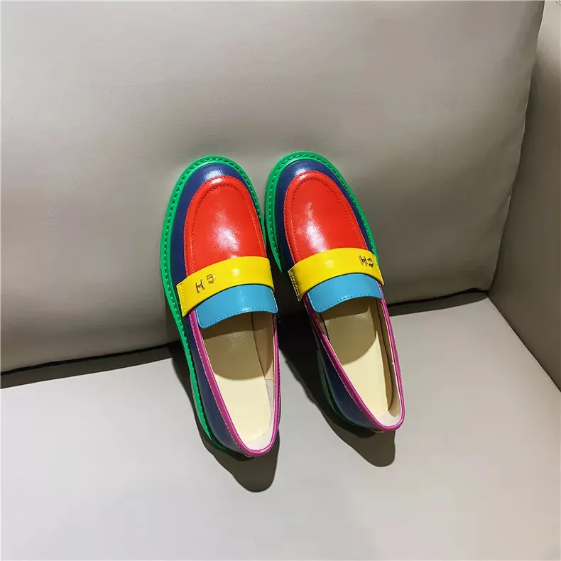 Pre Order:  Round Toe Chunky Platform Loafers