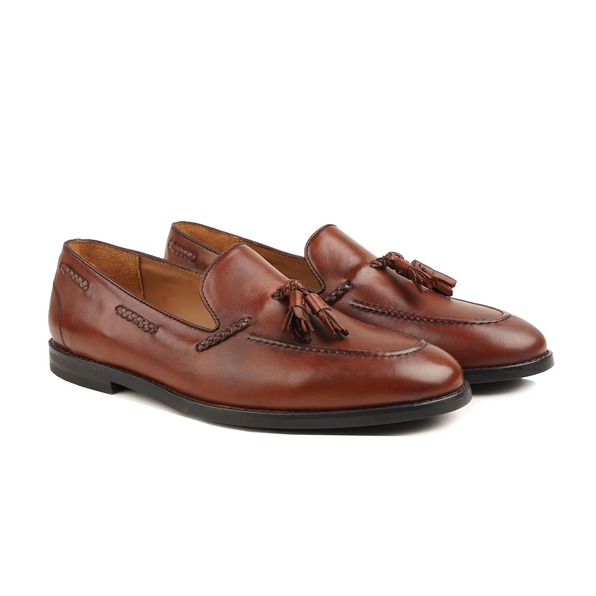 Sondrio - Men's Oxblood Calf Leather Loafer