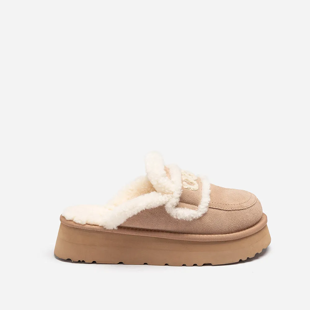 Ugg Violet Shearling Platform Slipper