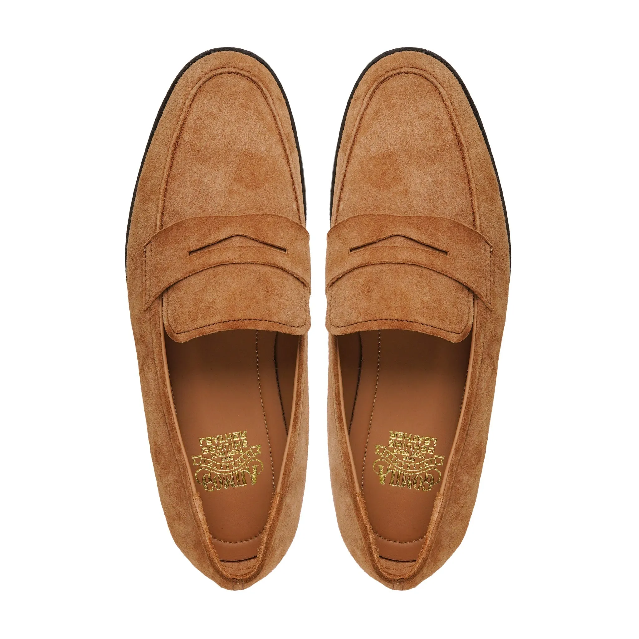 Yamato - Men's Tan Kid Suede Loafer